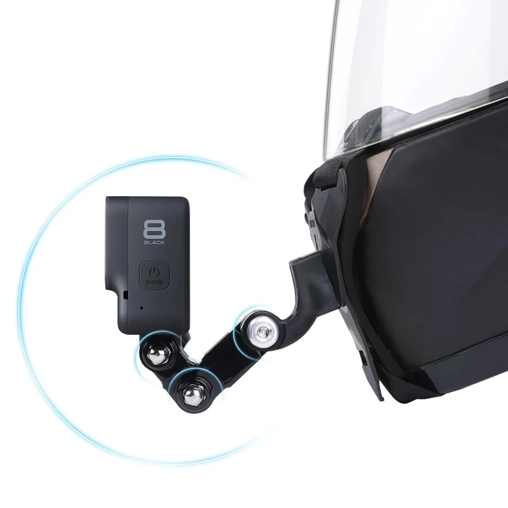 Un support de GoPro pour casque moto